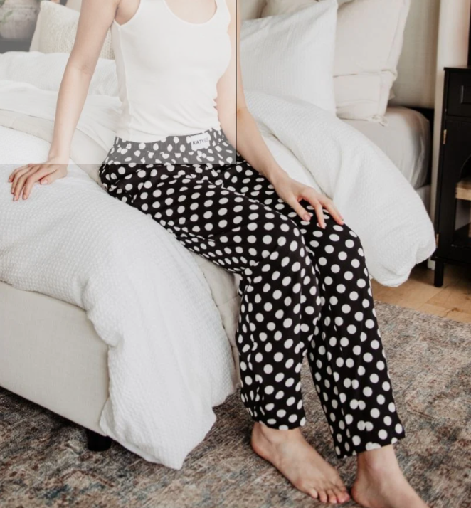 Black & White Polka Dots Boxer Pants