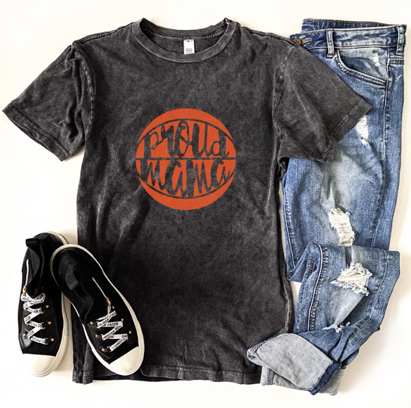 PRE-ORDER PROUD MAMA BASKETBALL VINTAGE WASH TEE