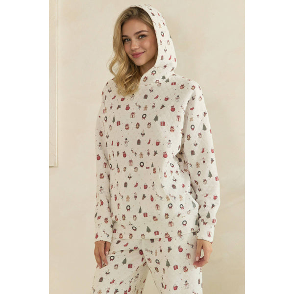 Cozy Holiday Print Lounge Pants