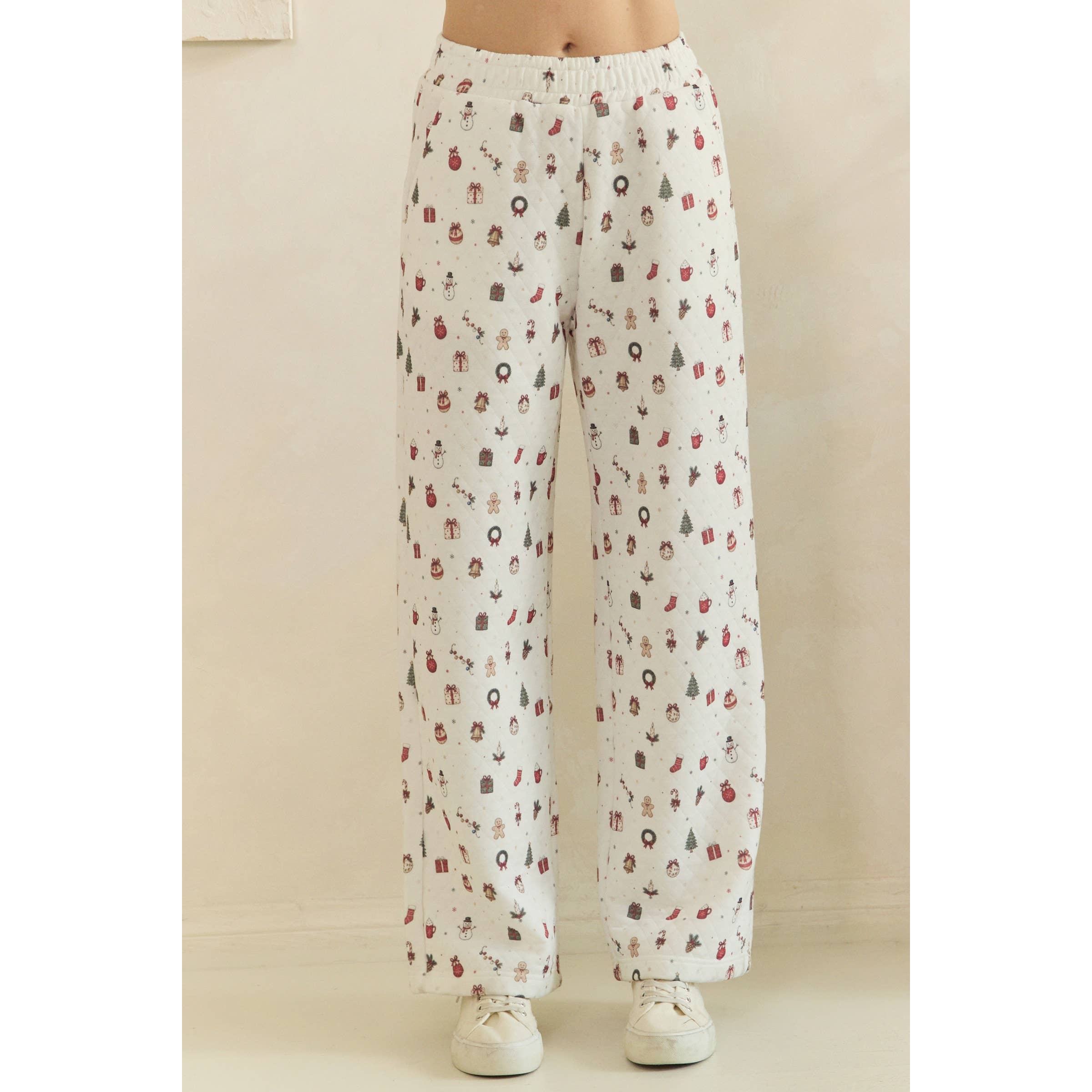 Cozy Holiday Print Lounge Pants
