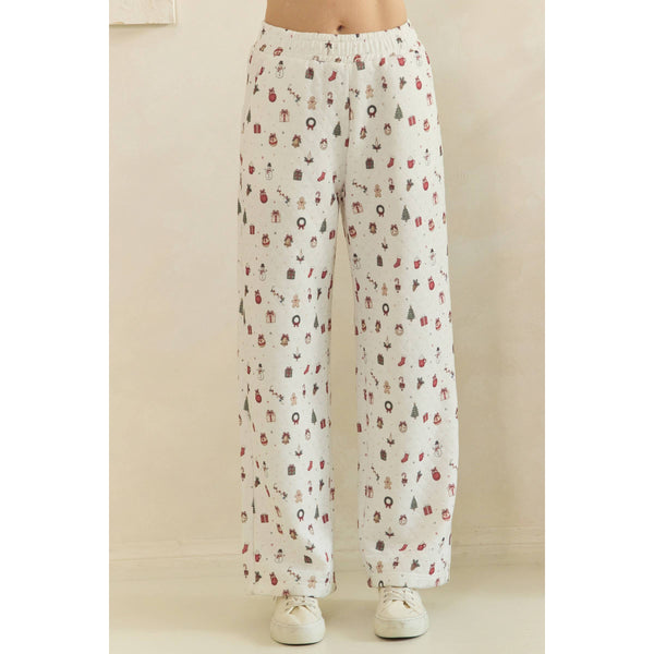 Cozy Holiday Print Lounge Pants