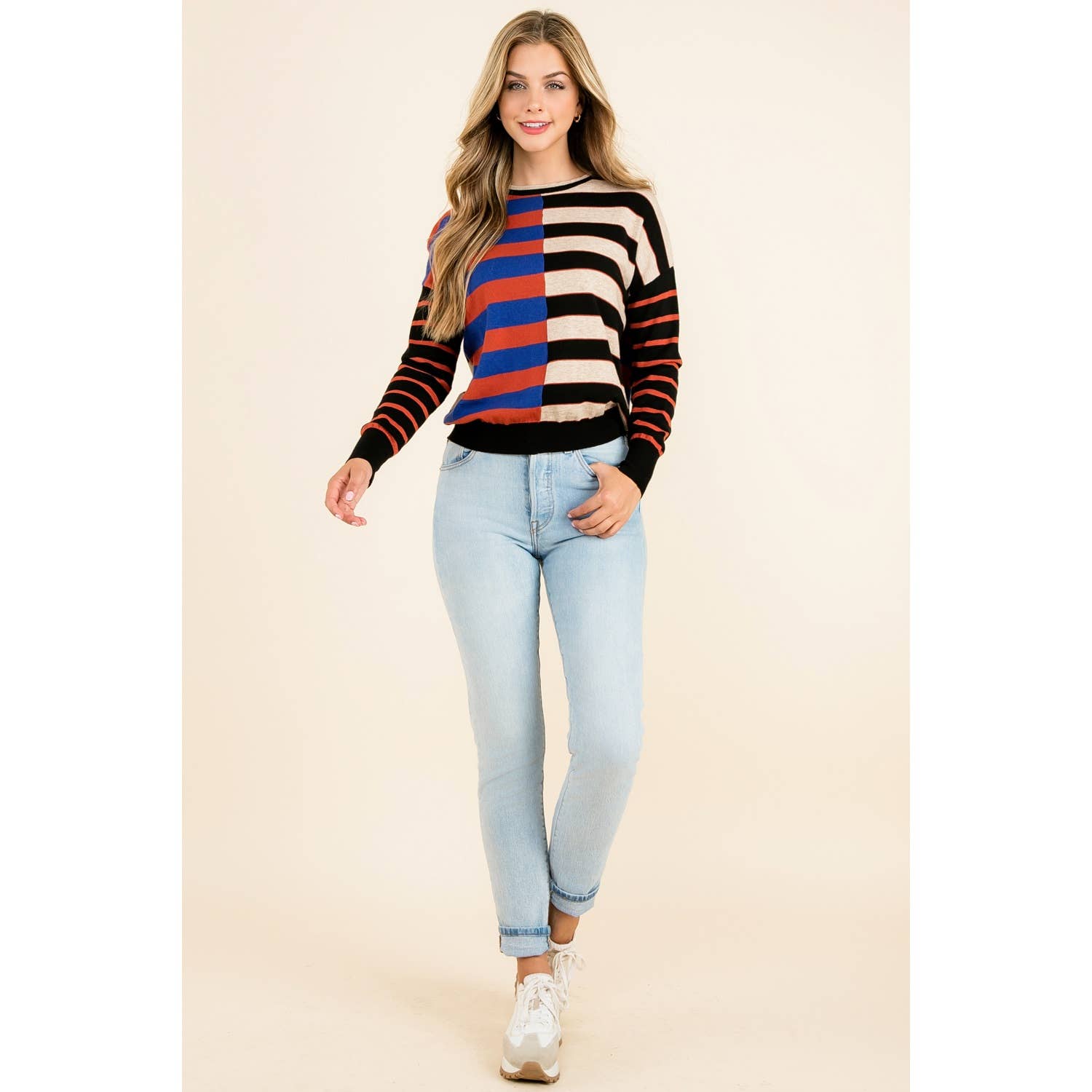 The Rebel Stripe Block Sweater