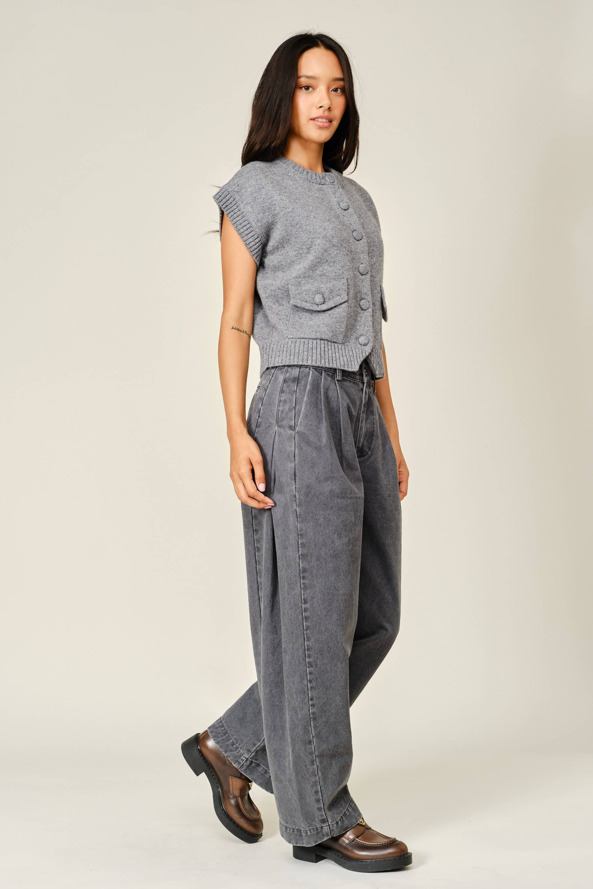 COZY BUTTON-DOWN SWEATER VEST