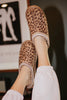 Leopard Print Embroidered Slippers