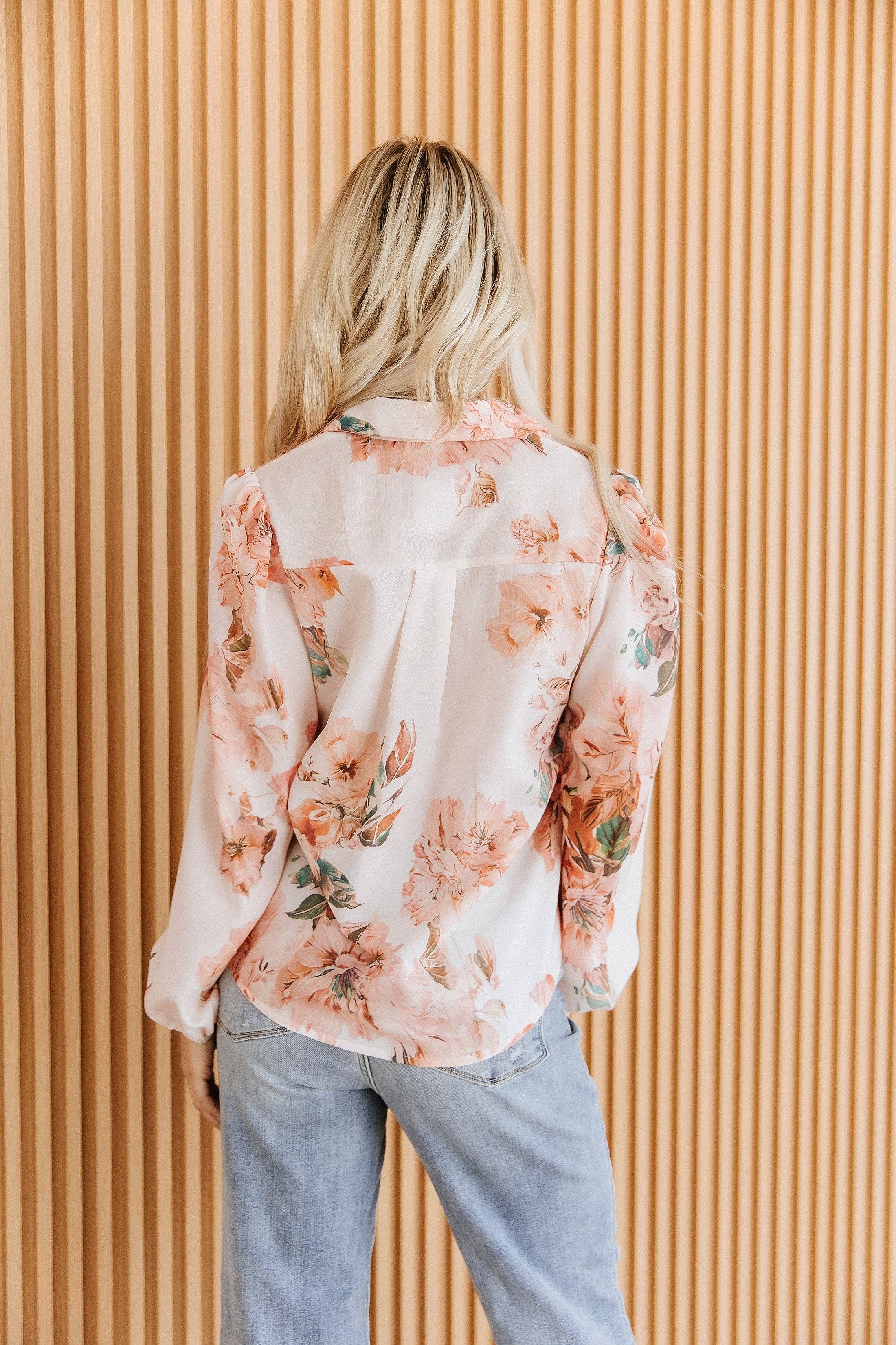 Elarae Floral Puff Sleeve Blouse