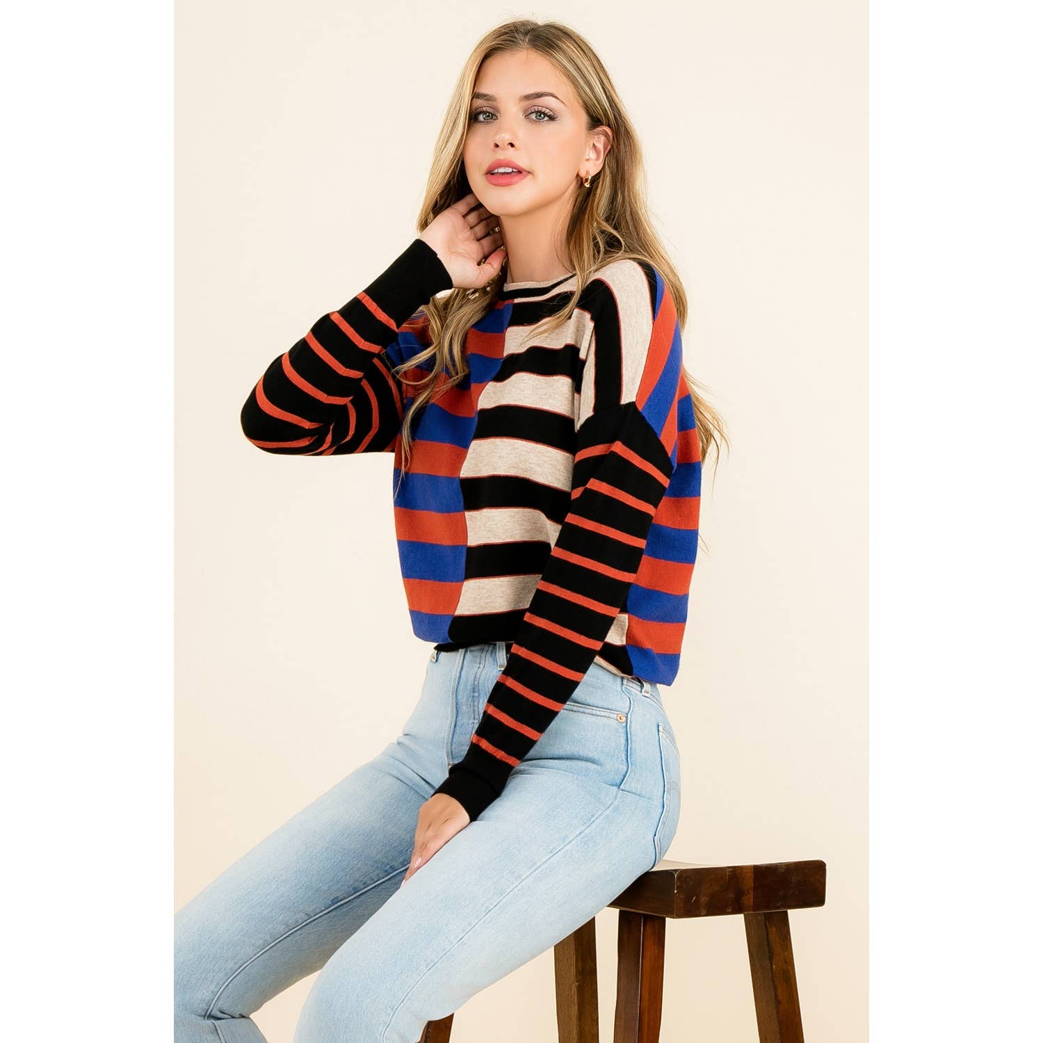 The Rebel Stripe Block Sweater