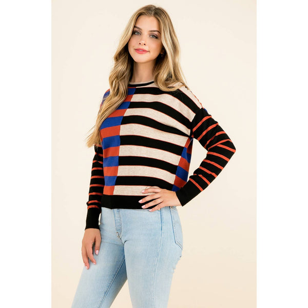 The Rebel Stripe Block Sweater