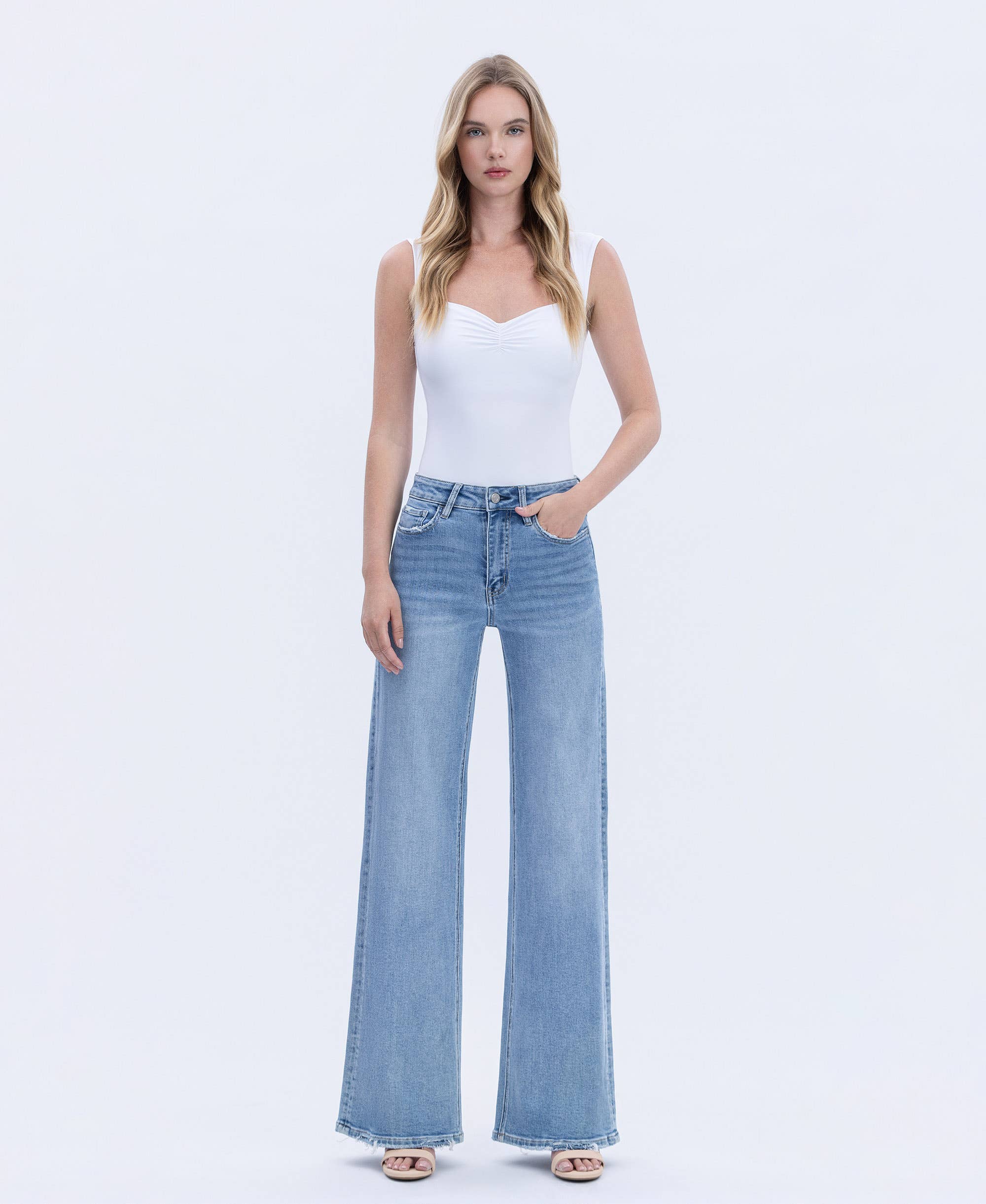 Vervet HIGH RISE FULL LENGTH WIDE JEANS
