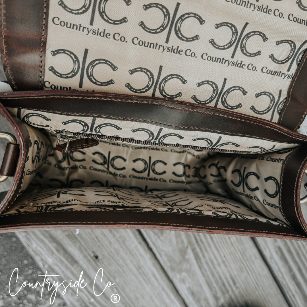 Zadie Tooled Leather Checkered Handbag