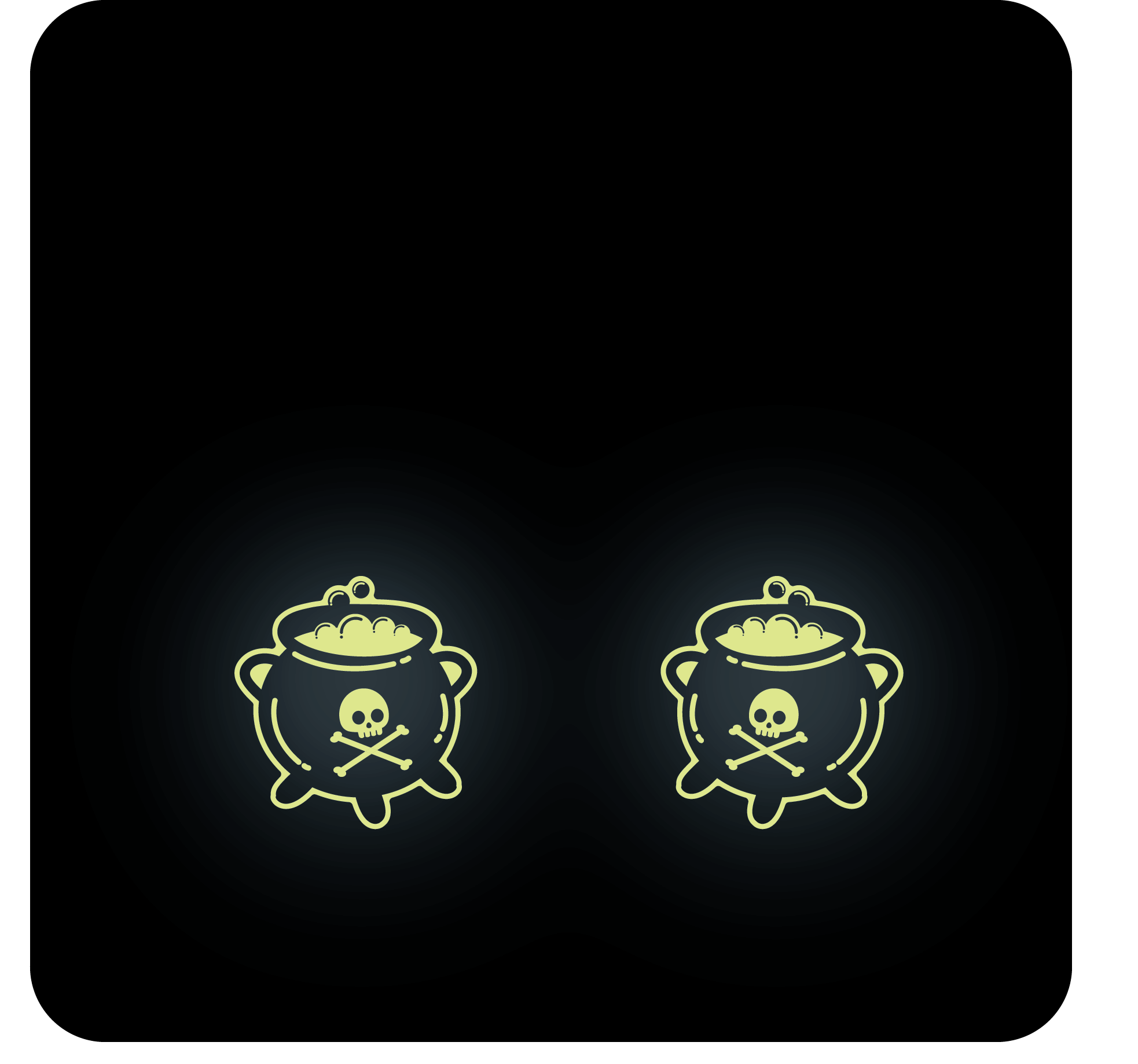 Cauldron Earrings - GLOW IN THE DARK / Halloween Earrings