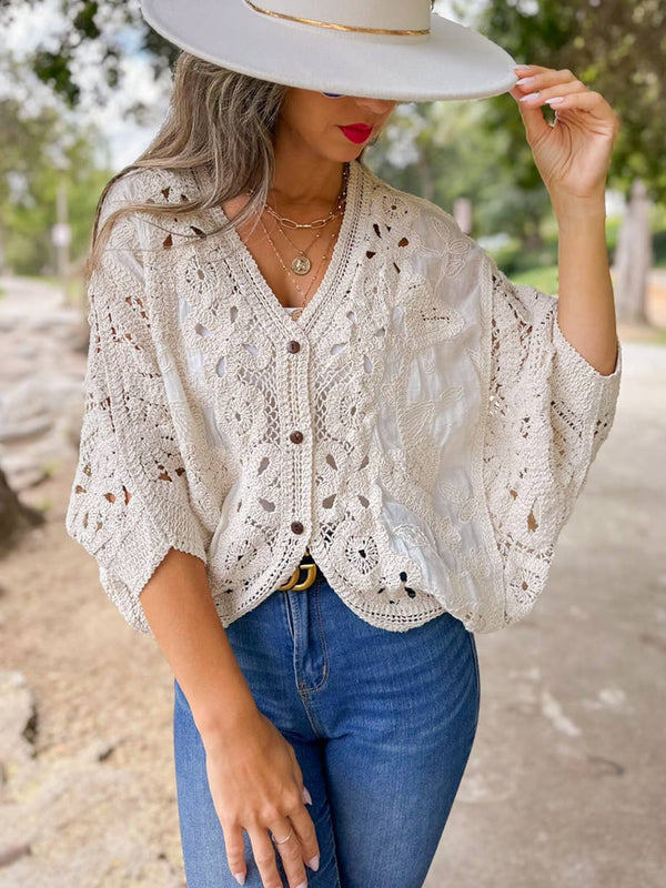 Ivory Crochet Lace Cardigan