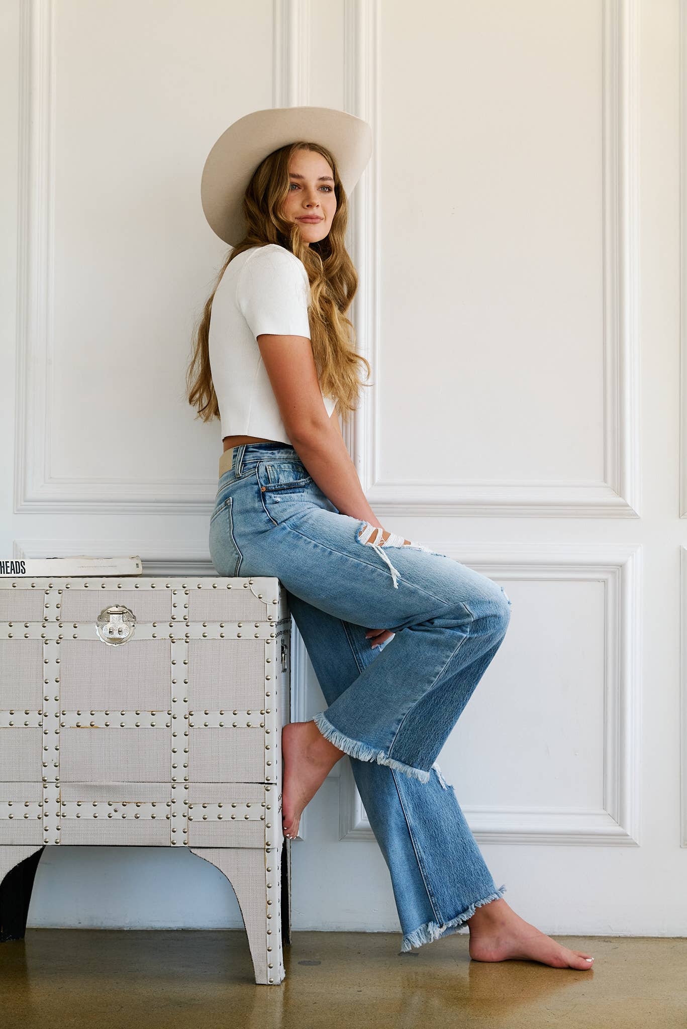 Artemis Vintage - Hybrid Style High Rise Wide Leg Jeans