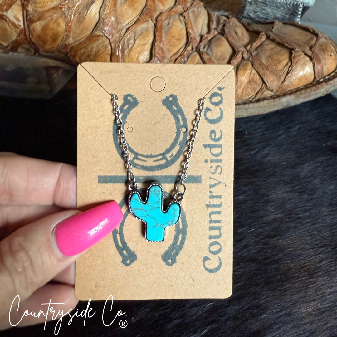 Cactus Turquoise Necklace