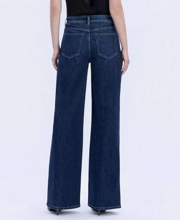 Vervet SUPER HIGH RISE FULL LENGTH DARK WASH WIDE JEANS