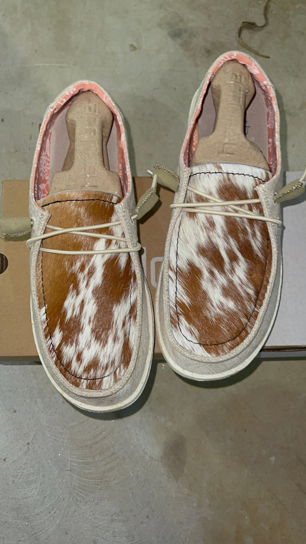 PREORDER Brown Cowhide Hey Dudes