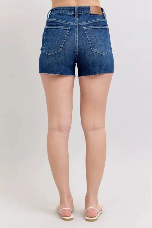 Judy Blue High Waist Criss-Cross Waistband Denim Shorts
