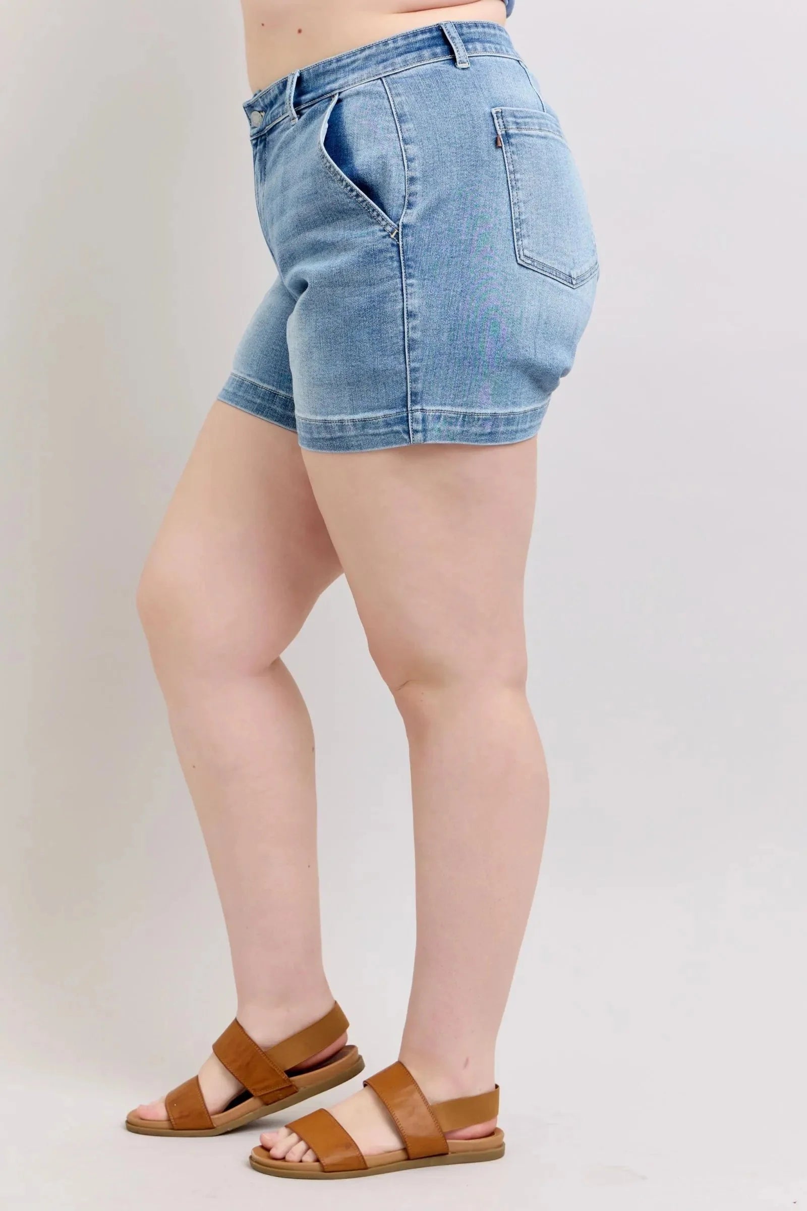 Judy Blue Plus Size High Rise Denim Shorts